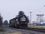 NS 7081 leads a light engine move northbound as symbol P02